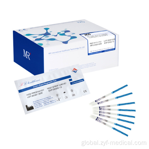 HCG Urine Test Kit CE mark hcg strips,one step early pregnancy testing Factory